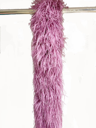 Boa en plumes d'autruche de luxe fuchsia 20 plis