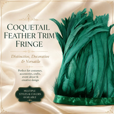 Coquetail feather trim fringe for costumes, accessories, crafts, and event decor