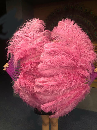 Exquisite fuchsia feather fan for elegant events