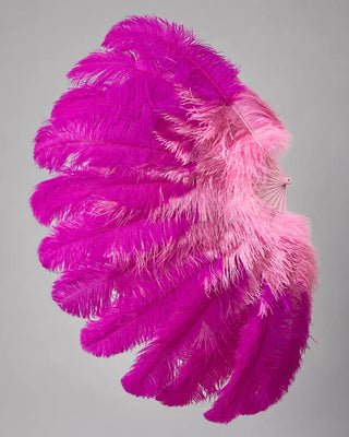 Layered Mix Color 3 Layers Ostrich Feather Fan 34" x 65" | Professional Look