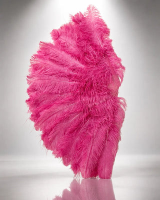 Luxury 4 Layers Ostrich Feather Fan 35" x 67" | Extra Full Professional Look