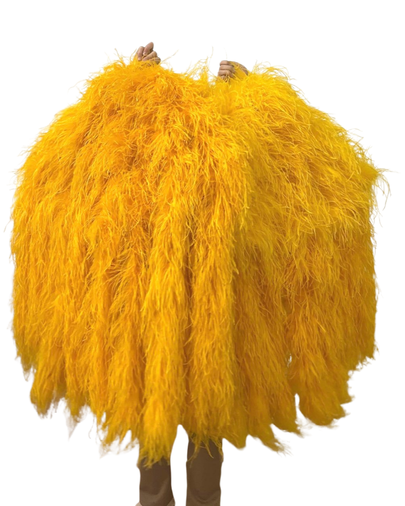 Special Offer Luxury Burlesque Waterfall Fan - 6  Ply Ostrich Feather Boa fans sell a Pair Ready to Ship