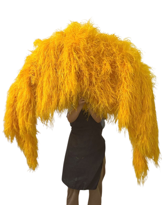 特別オファー MIXグラデーションカラー 1組 シングルレイヤー フェザーファン 25"× 50" 180度開く