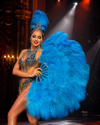 Marabou & Ostrich Feather Fan 27" x 53" | Intermediate Soft Stage Look