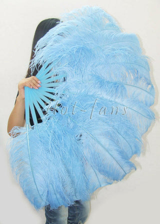 Sky blue  Single layer Feather fan 25"x 45"