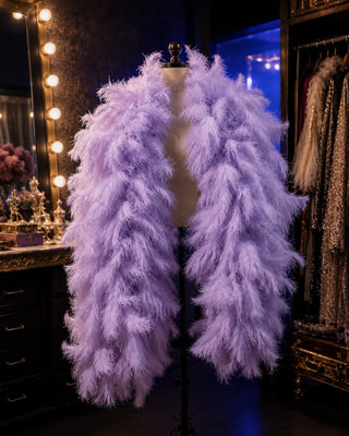 Extra Full Whole Ostrich Feather Boa – Oversized Burlesque & Showgirl Boa