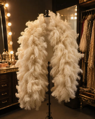 Extra Full Whole Ostrich Feather Boa – Oversized Burlesque & Showgirl Boa