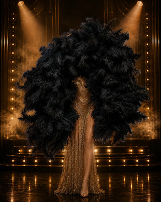 Extra Full Whole Ostrich Feather Boa – Oversized Burlesque & Showgirl Boa