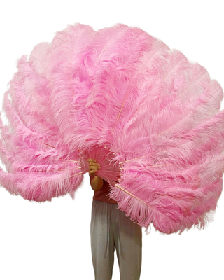 特別オファー MIX グラデーション カラー XL 2 層オーストリッチ フェザー ファン 34 インチ x 60 インチのペア