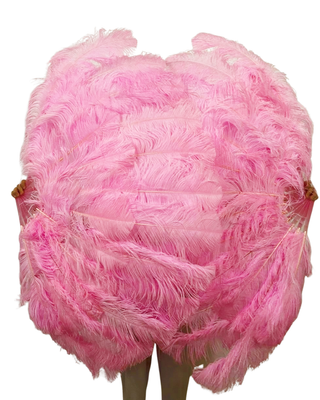 特別オファー MIX グラデーション カラー XL 2 層オーストリッチ フェザー ファン 34 インチ x 60 インチのペア