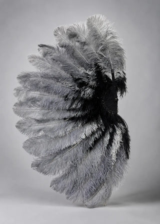 Layered Mix Color 3 Layers Ostrich Feather Fan 34" x 65" | Professional Look
