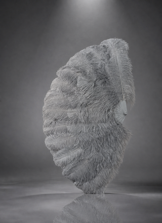 Luxury 3 Layers Ostrich Feather Fan 34" x 65" | Professional Stage Look