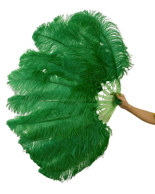 Single Layer Ostrich Fan 10 Staves 24" x 41" | Beginner Pair