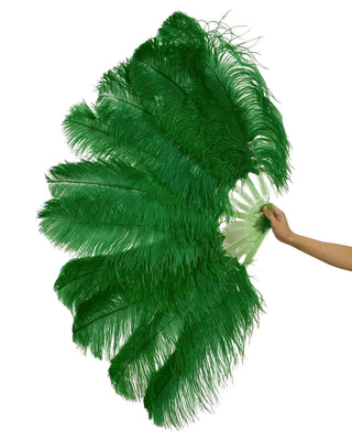 Single Layer Ostrich Fan 10 Staves 24" x 41" | Beginner Pair