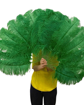Single Layer Ostrich Fan 10 Staves 24" x 41" | Beginner Pair