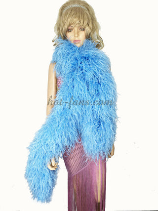 Sky blue Luxury Ostrich Feather Boa 20 ply