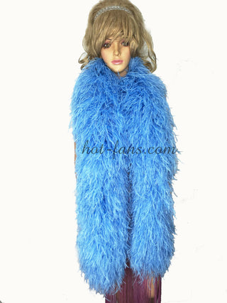 Sky blue Luxury Ostrich Feather Boa 20 ply