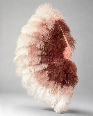 Layered Mix Color 3 Layers Ostrich Feather Fan 34" x 65" | Professional Look