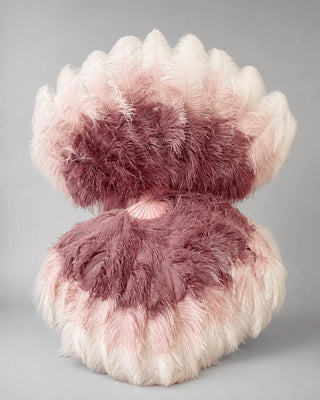 Layered Mix Color 3 Layers Ostrich Feather Fan 34" x 65" | Professional Look