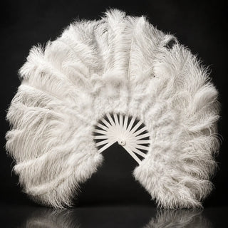 Marabou & Ostrich Feather Fan 27" x 53" | Intermediate Soft Stage Look